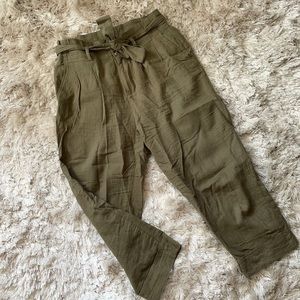 Madewell Army Green Paper Bag Pant Sz 10